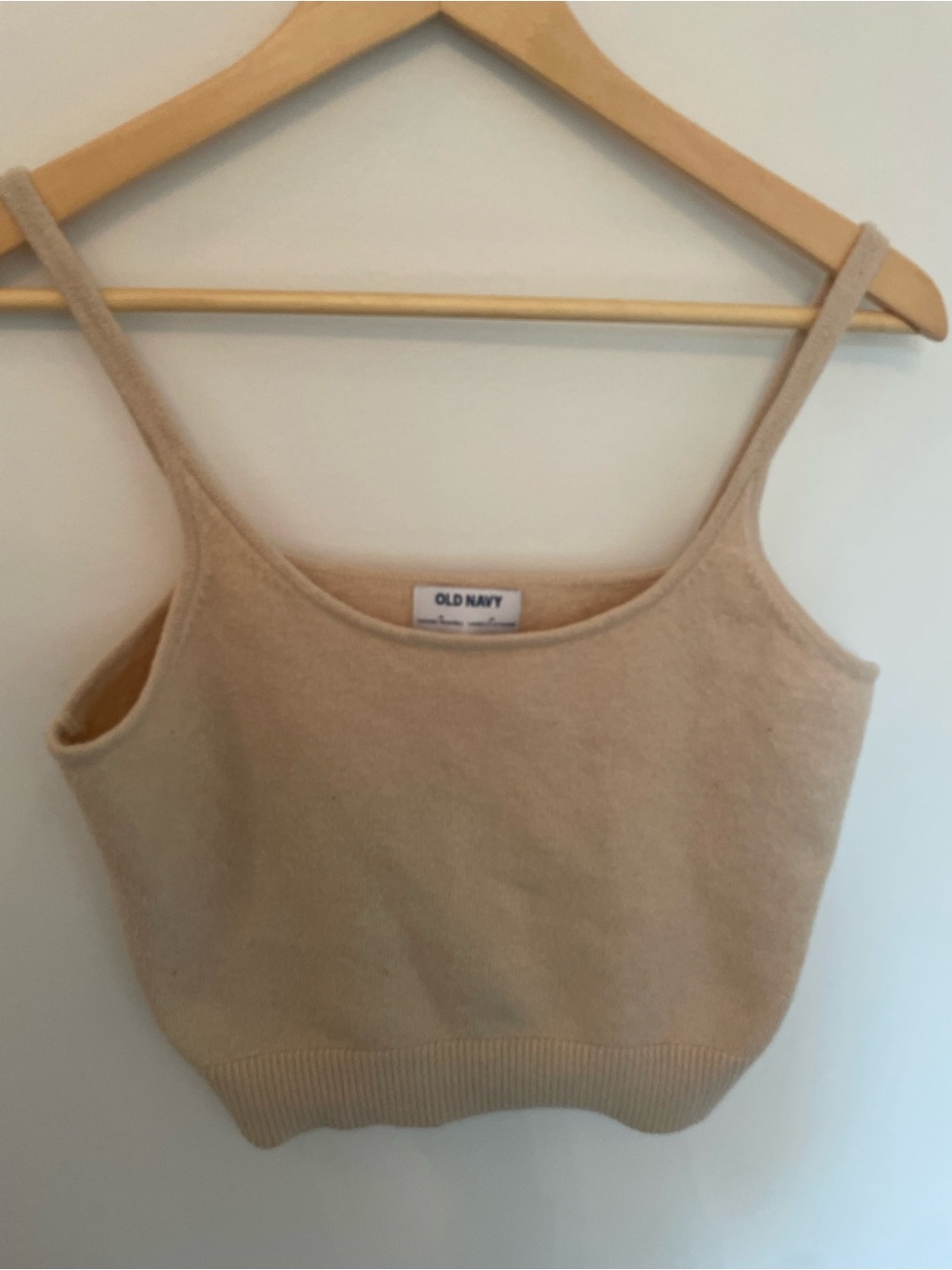 Old Navy Beige Knit Cropped Camisole Tank